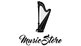 Music Store Harp Logo